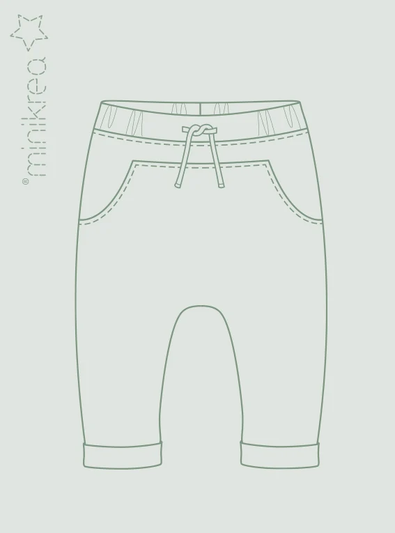 Schnittmuster 116 Babyhose mit Taschen