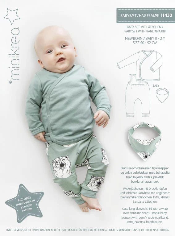 Schnittmuster 11430 Baby Set mit Lätzchen