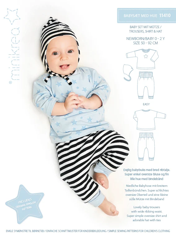 Schnittmuster 11410 Baby Set mit Mütze