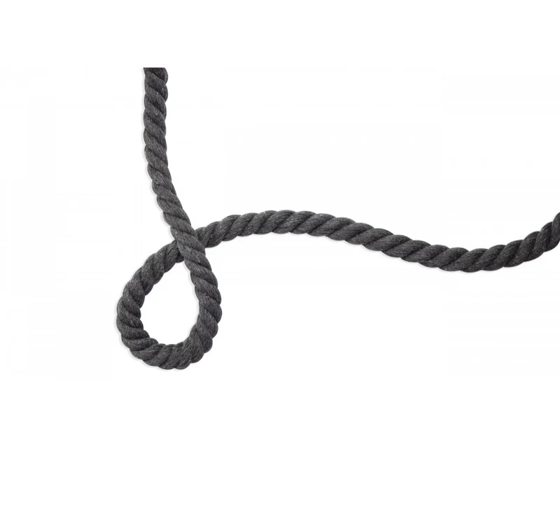 Kordel melange anthrazit 10mm gedreht