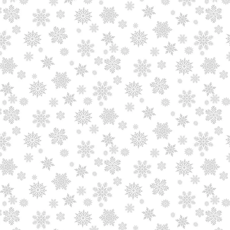 Timeless Treasures, White on White, Snowflakes