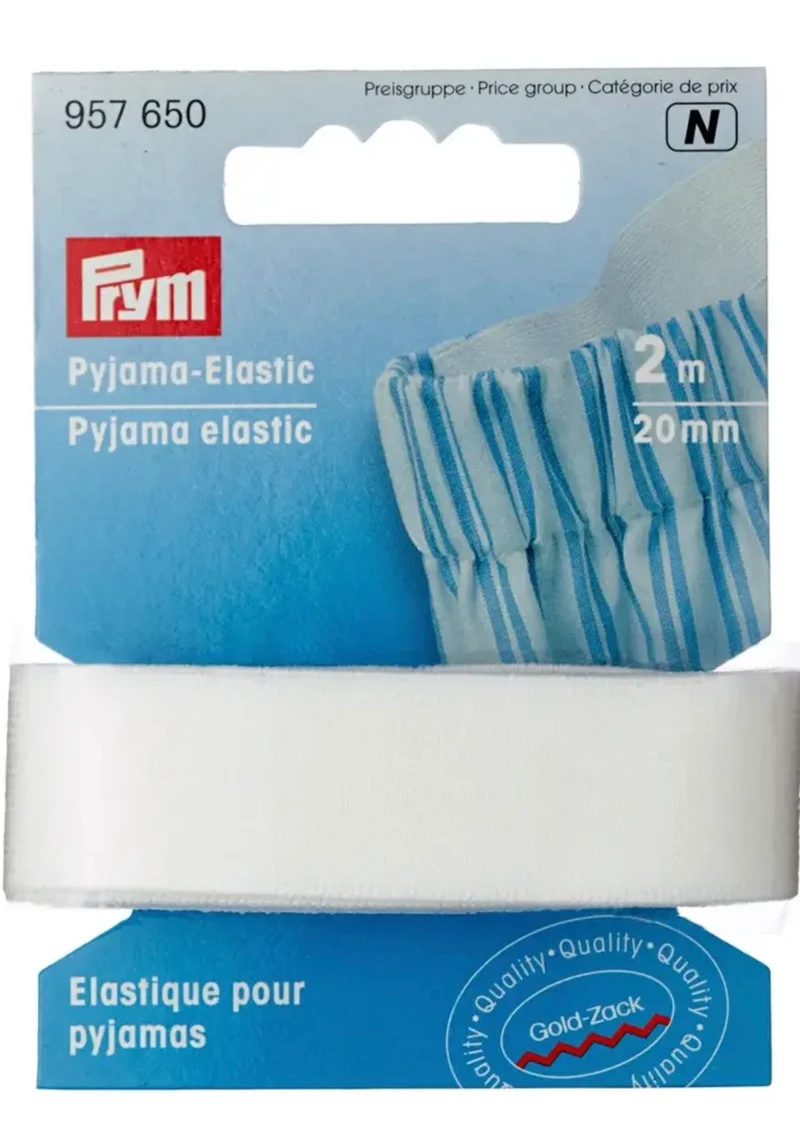 Prym Pyjama-Elastic 20mm / 2m weiss