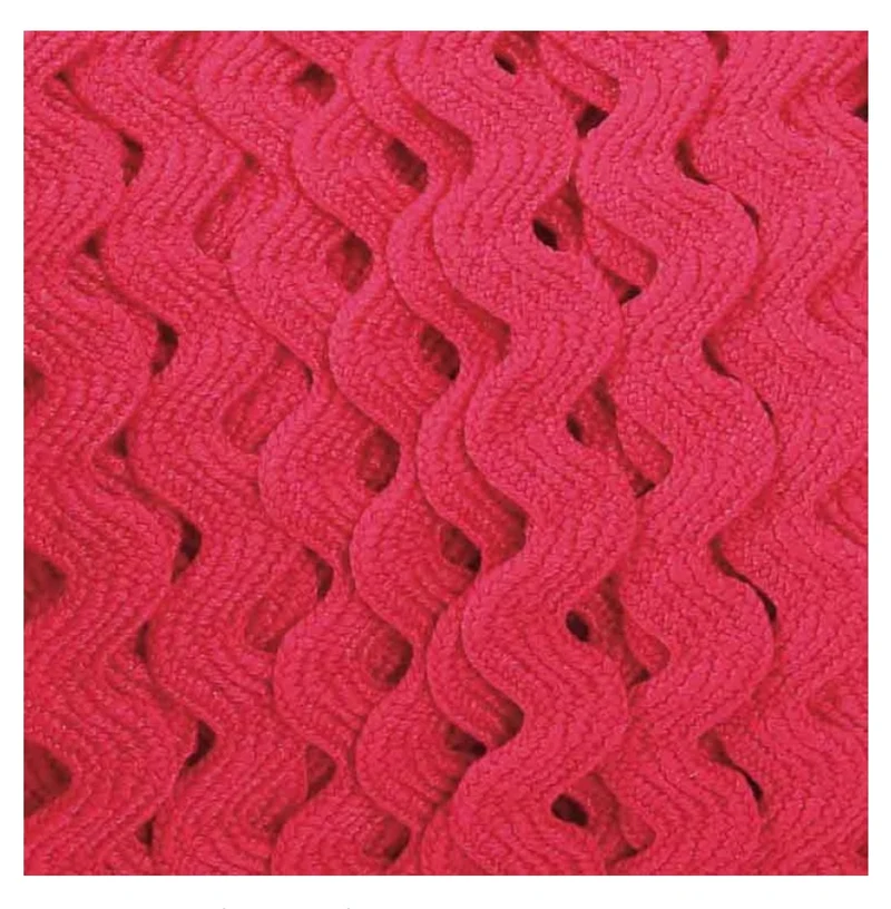 Zackenlitze uni 12mm signalrot