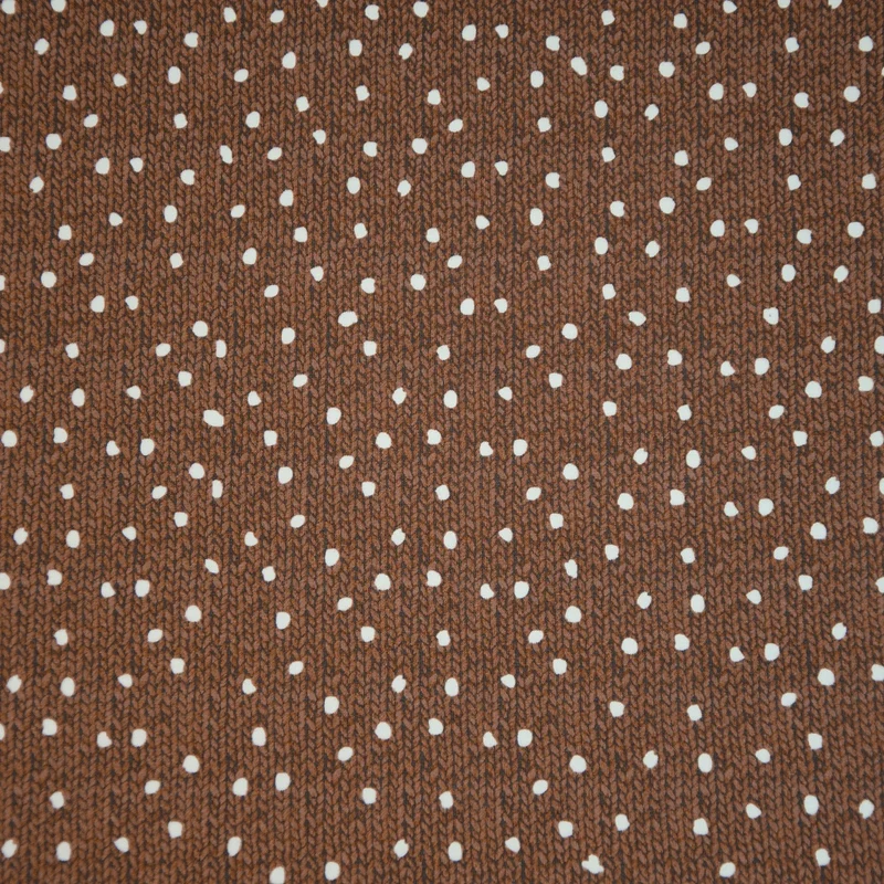 French Terry " Wood Knit" Zopfmusteroptik, Schneebälle Hilco