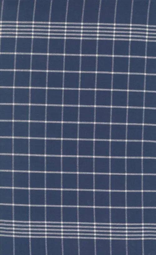 Moda, Pieces to Treasure, Summer Solstice Toweling, Check, Dark Blue