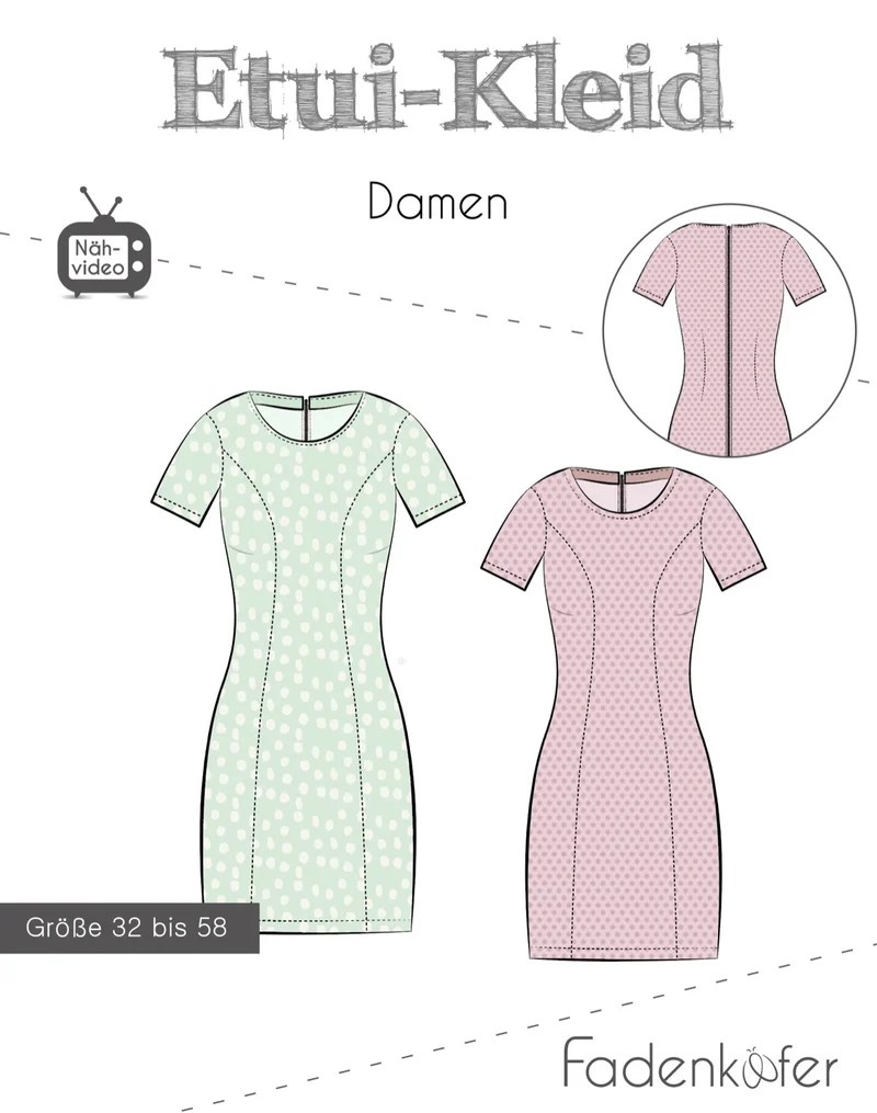 Fadenkäfer Schnittmuster "Etui-Kleid" Damen