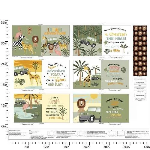 3 Wishes, Wild Safari, Story Book Panel, 36: X 42"