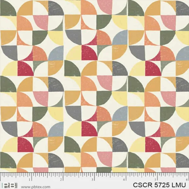 P & B Textiles, Chicken Scratch, Retro Geo, Light