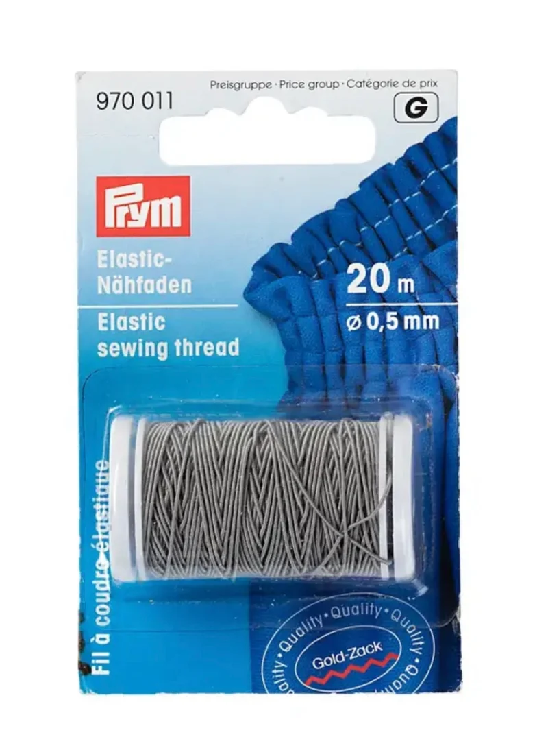 Prym Elastic Nähfaden grau 20m / ø 0,5mm
