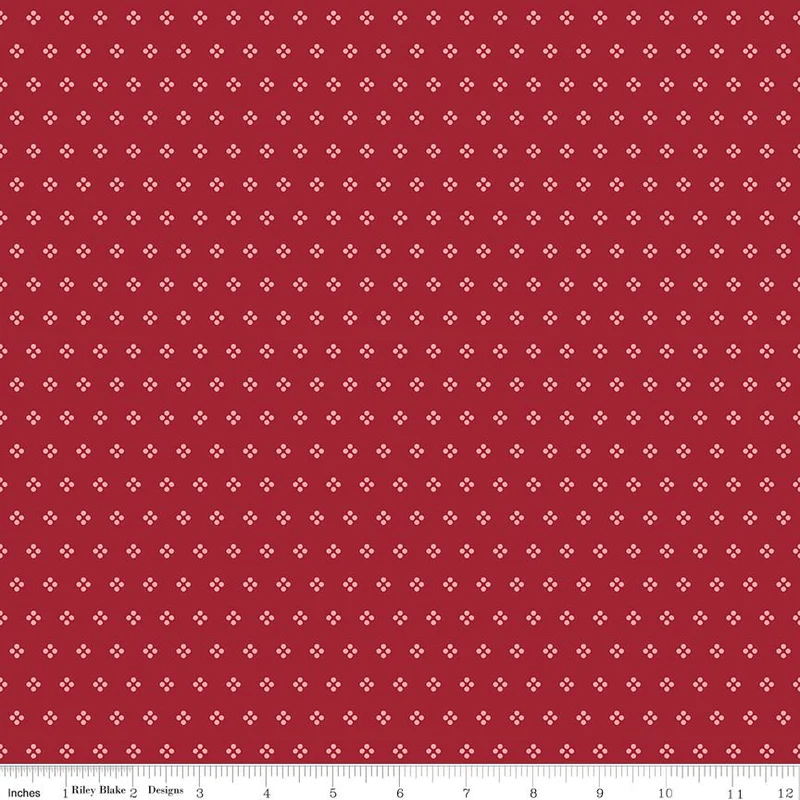 Riley Blake, Lori Holt, Berry & Sage, Eyelet, Cherry Tart Red