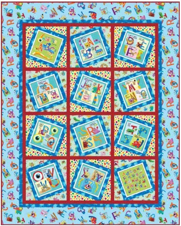 Henry Glass, Tim Read, My Very Silly Monster ABCs Quilt & Pillowcases Kit