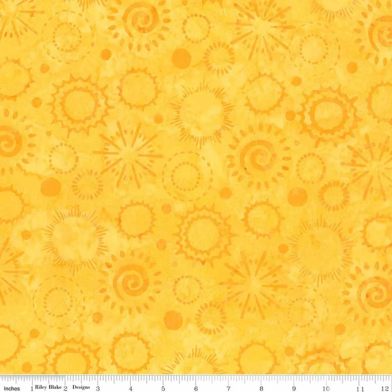 Riley Blake, Ink & Nectar Batiks, Dandelion Yellow