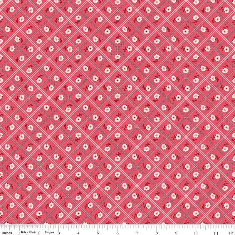 Riley Blake, Lori Holt, Berry & Sage, Caloci, Tea Rose Pink