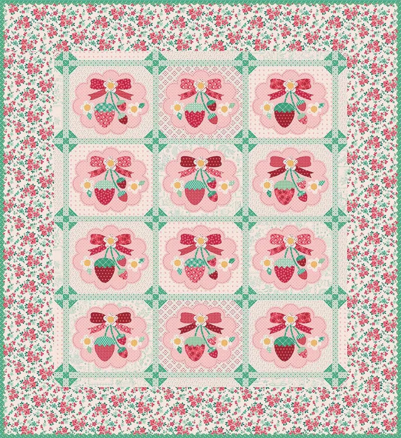 Riley Blake, Lori Holt, Berry & Sage Strawberry Crush Sew Along Kit