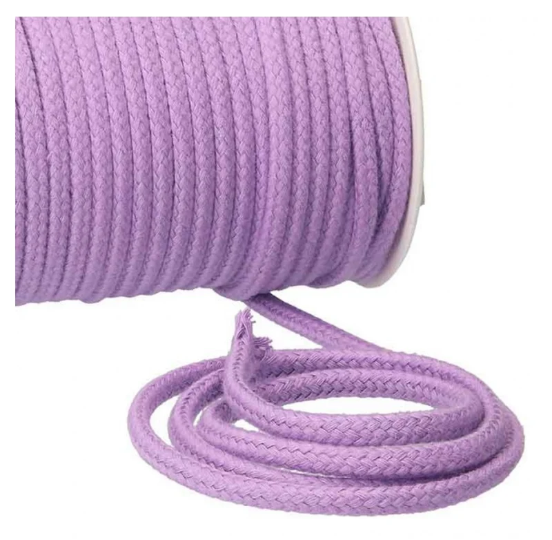Baumwollkordel Uni 6mm hellviolett