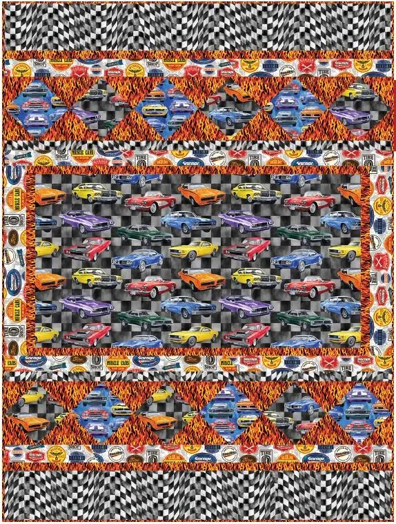3 Wishes, Road Runners Quilt Kit