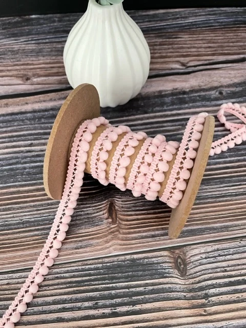 Pomponborte 10mm rosa