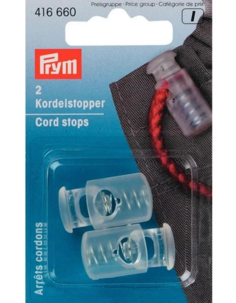 Prym Kordelstopper transparent Durchlass 8mm