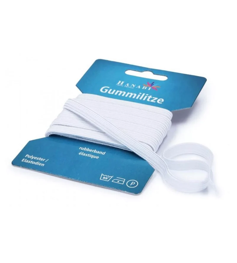 Gummilitze 8mm weiss 5m