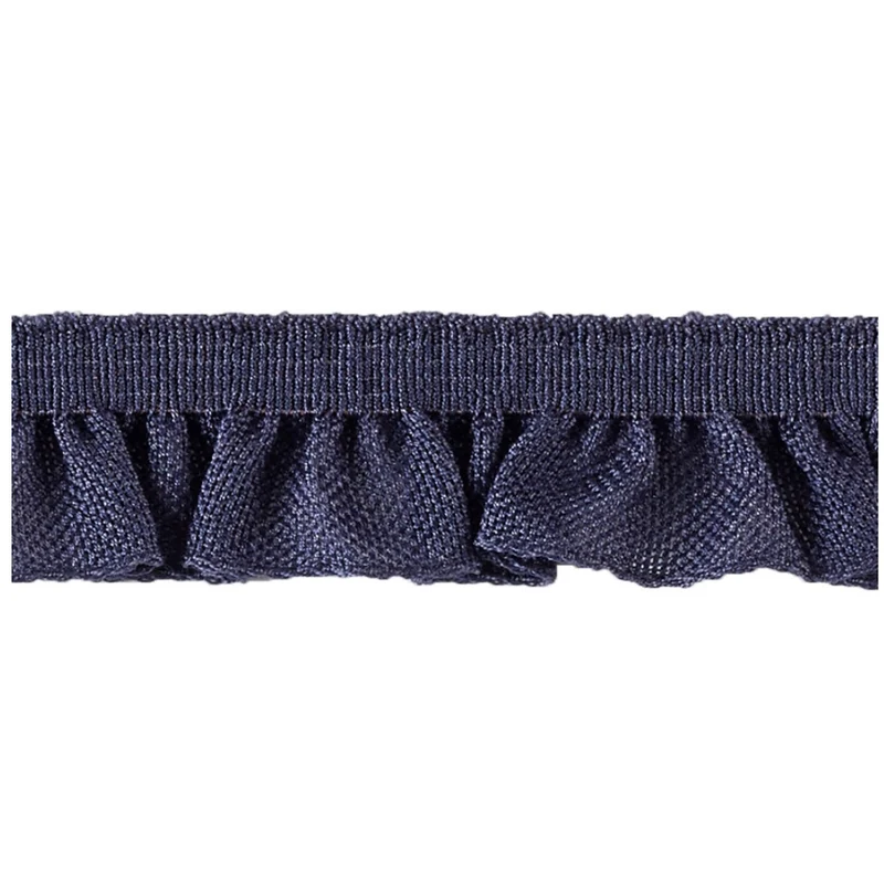 Rüsche elastisch 15 mm marineblau