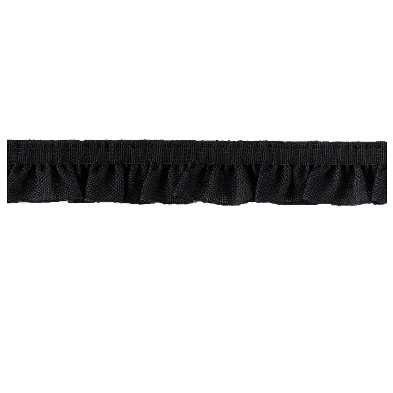 Rüsche elastisch 15 mm schwarz