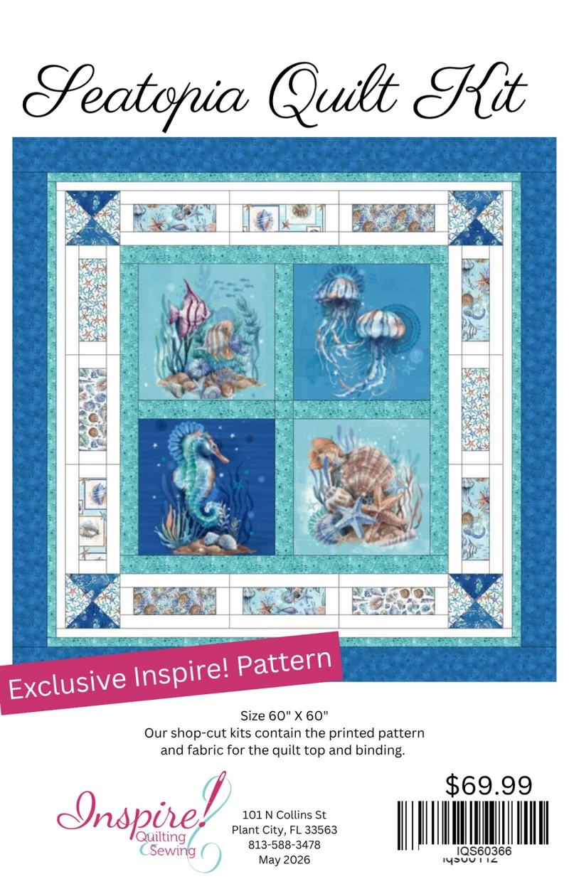 Seatopia Panel Quilt Kit 60" X 60"