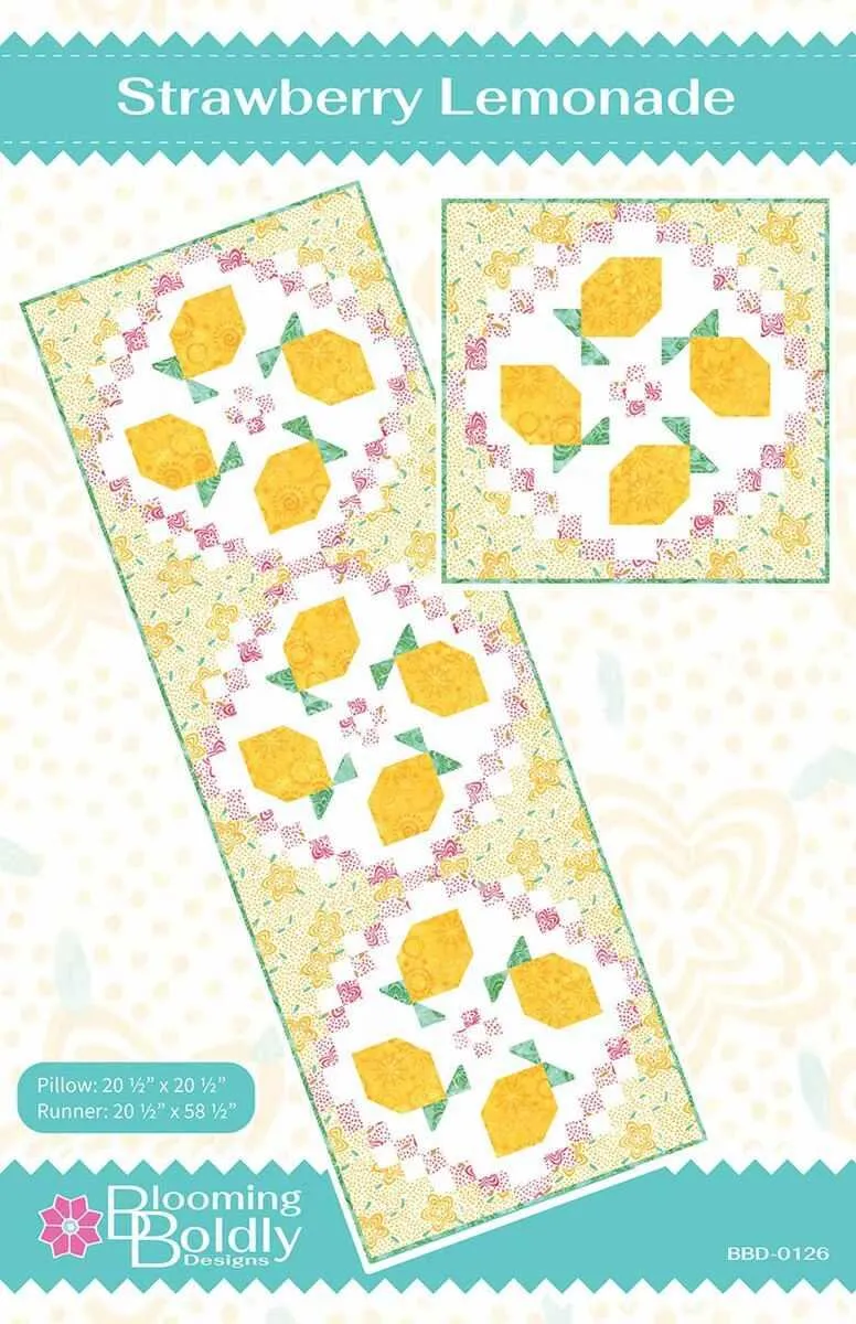 Strawberry Lemonade Table Runner Kit - Batik