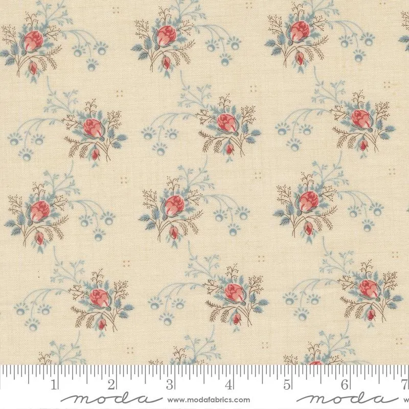 Moda, French General, Fleur De Paris, Nosegay Trellis, Pearl