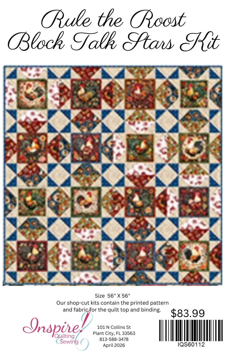 Rule The Roost/Block Talk Stars Quilt Kit