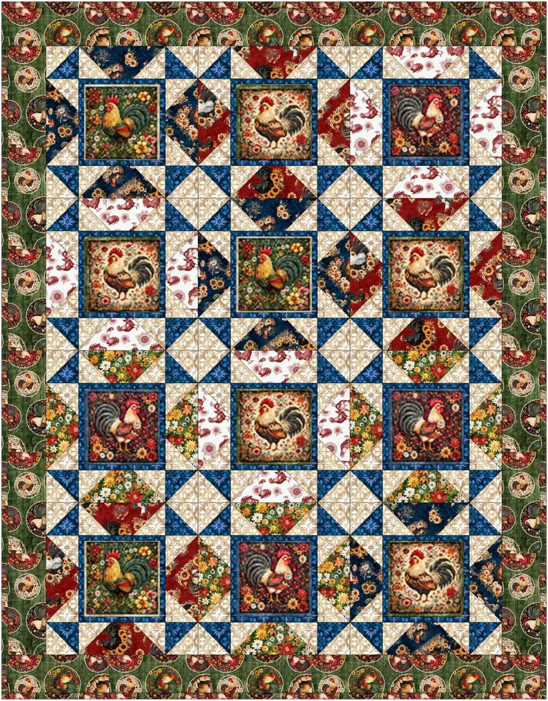 Rule The Roost/Block Talk Stars Quilt Kit