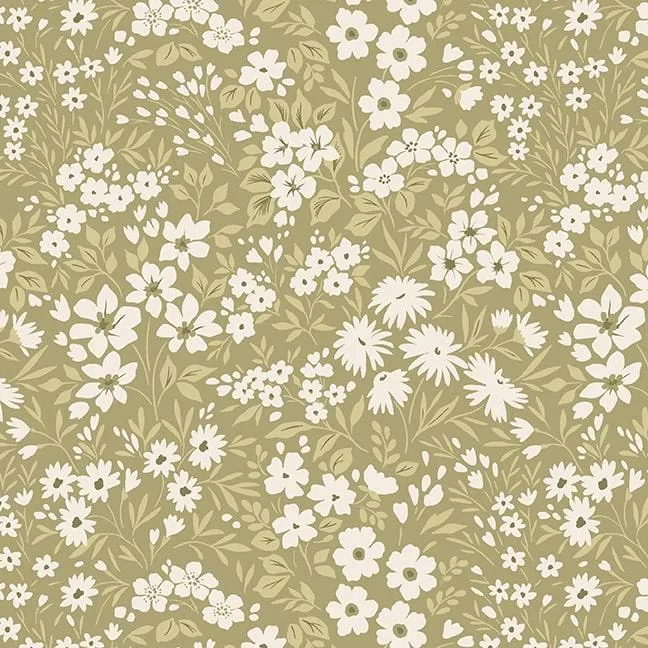 Studio e, Elizabeth, Floral Allover, Sage