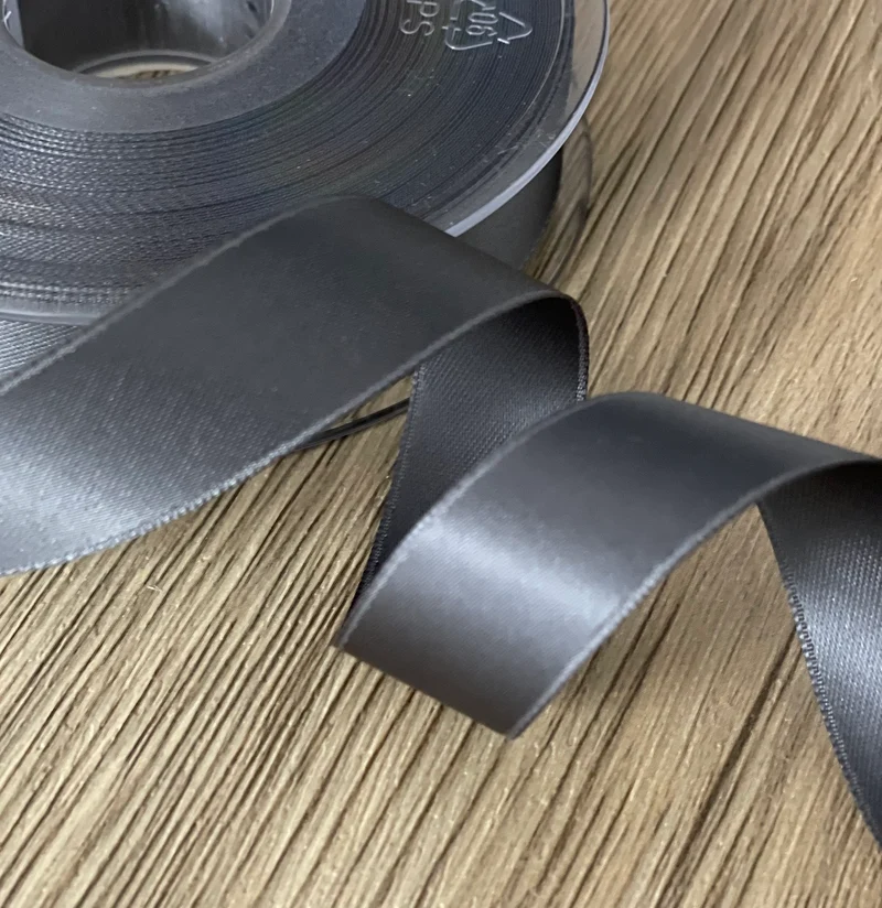 Satinband Uni 16mm elefantengrau