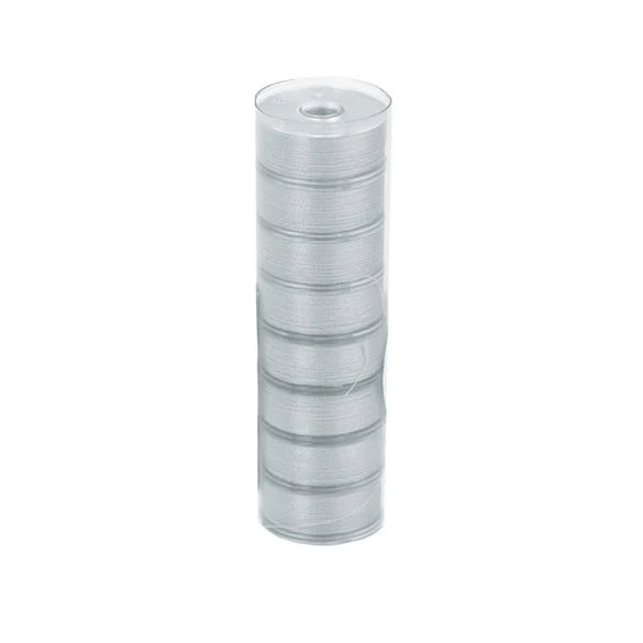 Fil-Tec, Clear-Glide 15/A Bobbins - Light Gray - 8/Tube