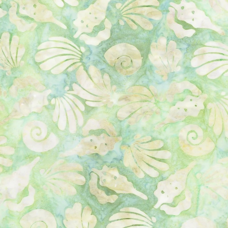 Robert Kaufman, Artisan Batiks, Coastal Shells, Pistachio