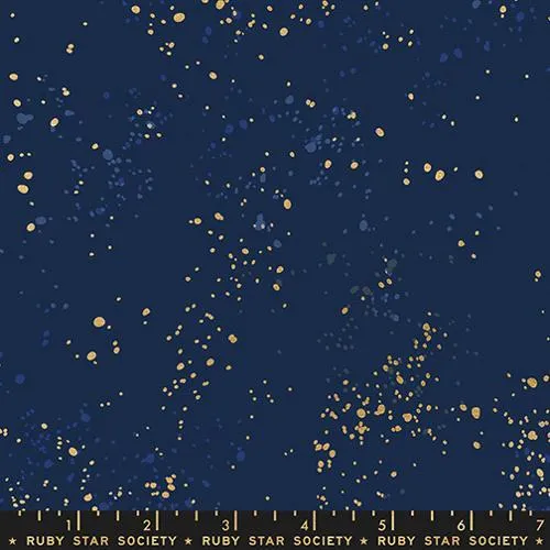 Ruby Star Society, Speckled Canvas, Metallic, Navy