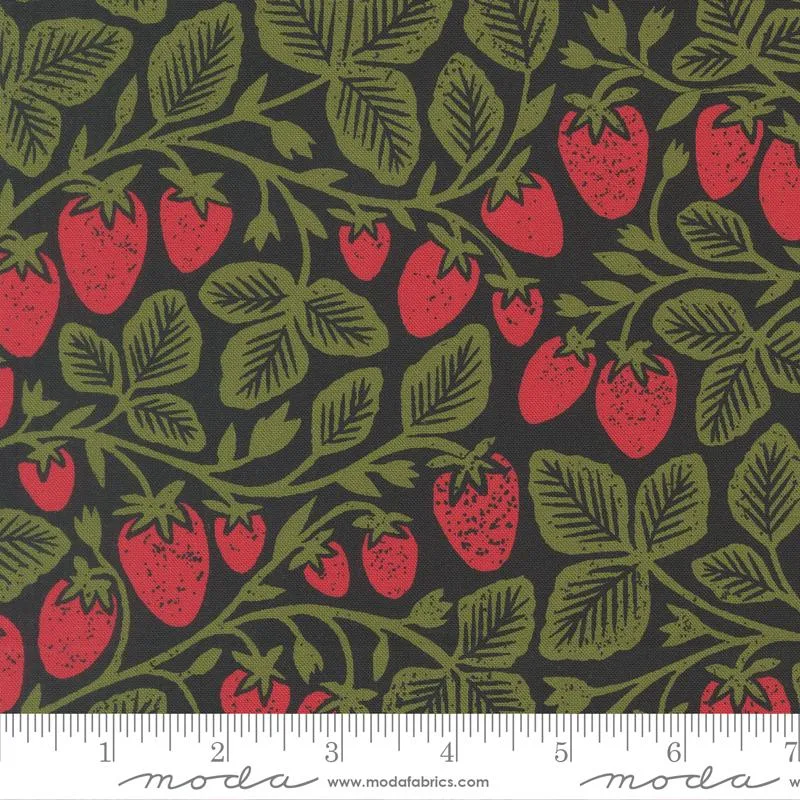 Moda, Garden Series, Wild Strawberries, Midnight