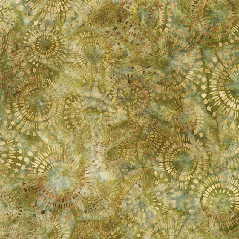 Robert Kaufman, Artisan Batiks, Concerto, Dotted Circles, Nutmeg