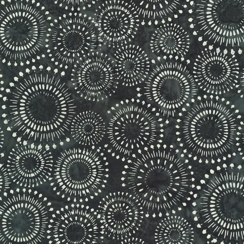 Robert Kaufman, Artisan Batiks, Concerto, Dotted Circles, Black
