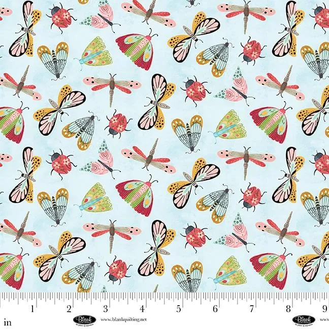 Blank Quilting, Color POP Studio, Natures Symphony, Butterflies, Light Blue