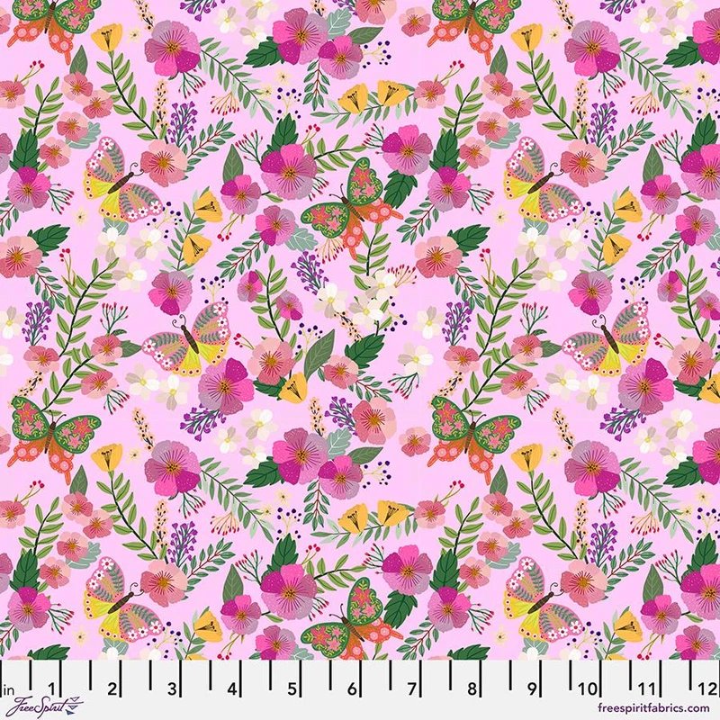 FreeSpirit, Floral Fiesta, Mia Charro, Radiant Blossoms - Pink