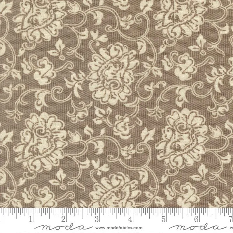 Moda, Basic Grey, Posh, Block Print Lace, Shadow Mist