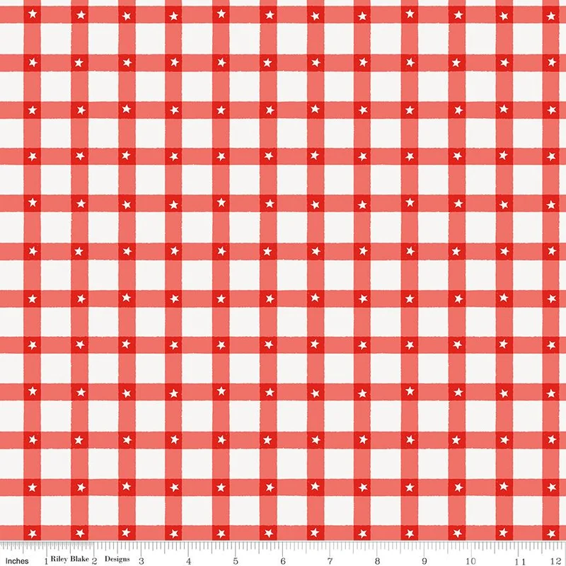 Riley Blake, Firecracker Plaid, Red