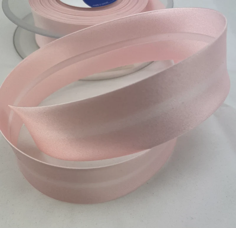 Satin-Schrägband 30mm zartrosa