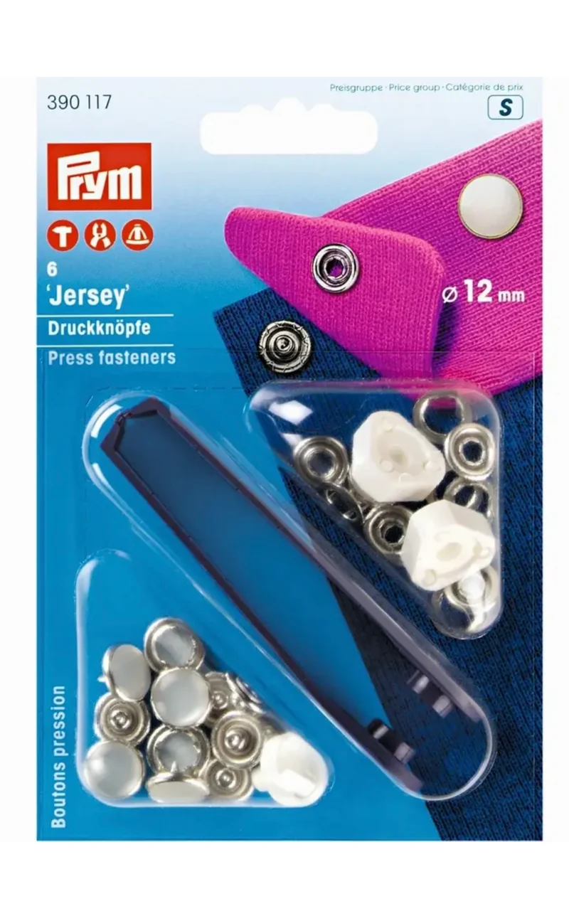 Prym Nähfrei Druckknöpfe für Jersey 12 mm Permutkappe