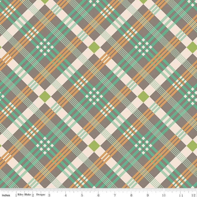 Riley Blake, Farmer's Daughter, Wide Back, Rustic Plaid