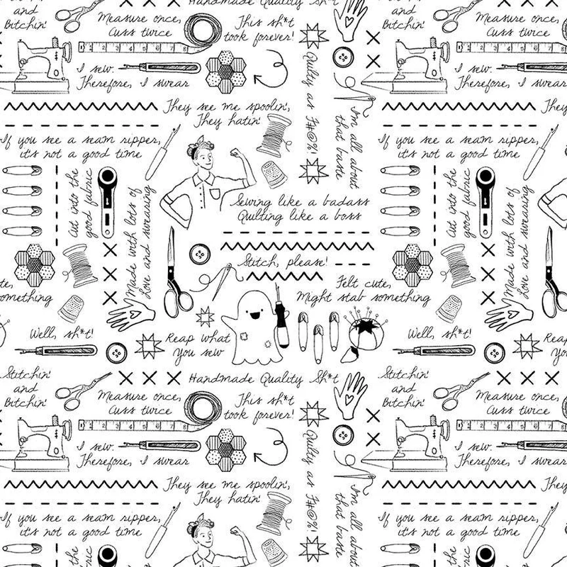 Dear Stella, Sweary Stitching DPJ3098-W