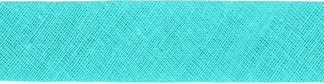 Schrägband Baumwolle 60/30m aqua