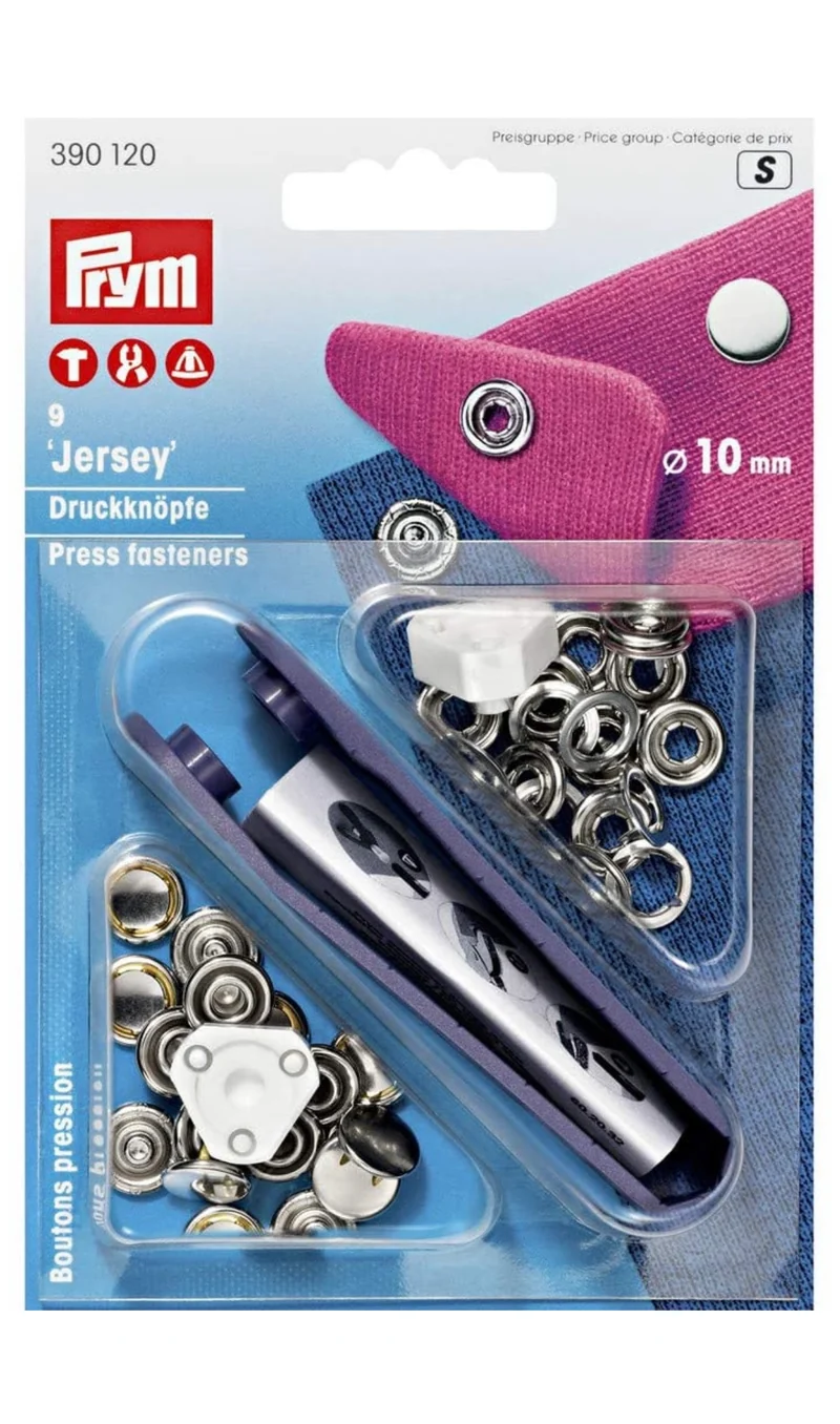 Nähfrei-Druckknöpfe Jersey 10 mm