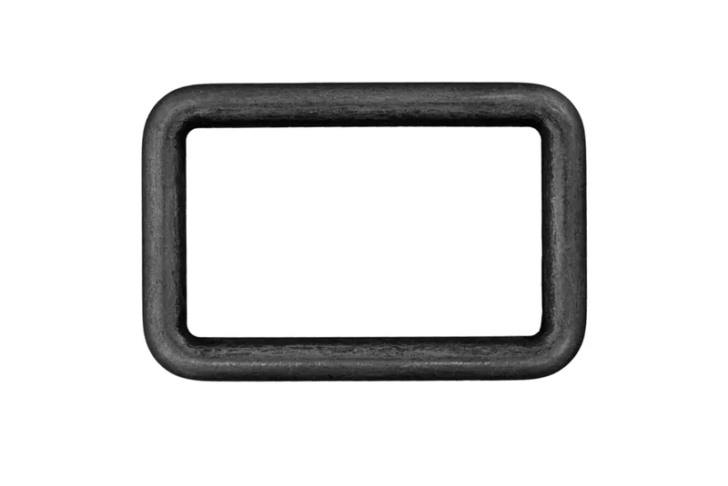 Rechteck - Ring 30mm schwarz / kupfer