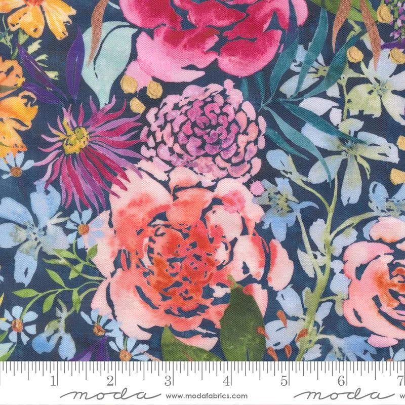 Moda, Soulstice, Large Floral, Navy